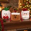 Bolsa de regalo navideña transfronteriza, creativa y portátil, de piel sintética, con cierre de hebilla, para Nochebuena, venta al por mayor