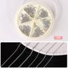Accesorios Populares Transfronterizos para Uñas Estilo Japonés Cadena Colorida de 19 Pulgadas Chapada en Oro Decoraciones Heladas para Uñas Decoración para Uñas