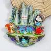 Serie YunnanAtracciones Culturales y Creativas ÚnicasXishuangbannaCiudad TurísticaSouvenirImanes de Refrigerador de Madera