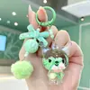 Mini figura de desenho animado com contas coloridas, pequeno acessório, pingente de garrafa de areia movediça, acessório de chaveiro, decoração fofa para mochila, pequeno presente