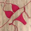 Tentação de Cereja Sexy Europeu e Americano Dividido Fato de Banho Sexy Verão Acolchoado Feminino Dividido Alça Fina Roupa Íntima Feminina