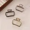 Pinza Cuadrada Hueca Transfronteriza Mediana Metálica Tipo Tiburón Versátil Elegante Pinza para el Cabello para la Parte Posterior de la Cabeza Horquilla Horquilla