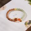 Jade Hetian Natural con Accesorios de Tigre Dulce Pulsera de Cera de Abeja Tan Nan Hong de Lao Shan Pulsera de Moda Qingshui para Mujer Novia