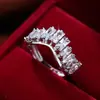 Deseo Amazon Comercio Electrónico Transfronterizo Más Vendido Moda Anillo de Zirconia de una Sola Fila Anillo de Cobre Chapado en Oro Real para Mujer