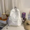 Mochila de Estilo Coreano con Estampado de Estrellas para Estudiantes de Secundaria Femeninas, Alto Valor Estético, Gran Capacidad, Versátil, Mochila Ligera de Doble Hombro