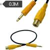 Cable RCA Lotus Chapado en Oro Cable AV de Video para TV Cable RCA F/DC3.5 mono M Cable mono 0.3M