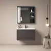 Gabinete de Baño Espacial de Aluminio Grueso de Gran Tamaño de 1200 mm con Panel de Puerta de Acero Inoxidable Juego Combinado Lavabo Lavabo Izquierdo