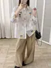 Blusa feminina solta estilo Mori girl japonês, com múltiplos botões, 2026 outono, camisa de manga comprida cardigã, atacado, moderna