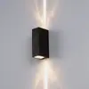 Lámpara de pared impermeable para exteriores patio balcón pilar de villa un haz de luz focos luz hacia arriba y hacia abajo doble cabezal concentrando lámparas decorativas