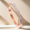 Pulseira de aço titânio meninas alto sentido ins nicho feminino diamante-cravejado jóias de aço inoxidável atacado
