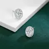 Aretes de Plata S925 Cortados en Forma de Huevo de 1.5 Quilates Color Hg Diamante Sintético 5A para Mujer Medianos a Elegantes Suministro al por Mayor