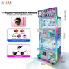 Máquina de regalo de arcade comercial de doble capa premium para cuatro personas, operada por monedas, para escanear muñecas, de una fábrica de comercio exterior transfronterizo