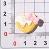 Bolo de Simulação Biscoito Chá da Tarde Acessórios de Resina DIY Cola de Creme Enfeites de Presilha de Cabelo Capa de Celular Charms para Crocs Montagem