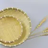 Cesta de bambu cesta de bambu com base cesta de frutas domésticas prato de frutas produtos de bambu artesanais cesta de pão cozido no vapor cesta de sobremesa cesta de bambu