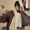Cachecol de Tricô 100% Lã de Alta Qualidade para Mulheres, Calor de Outono/Inverno, Proteção Contra o Frio, Atmosfera Estilo Coreano, Aquecedor de Pescoço, Protetor de Pescoço Espessado