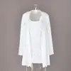 2026 Outono e Inverno Europeu e Americano Transfronteiriço Casual Saia Curta Feminina de Manga Longa Estampa de Coração Branco Conjunto de Duas Peças Camisola Roupa de Casa