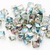 Acessórios de cabelo atacado novo borda de conta de cristal furo na conta quadrada acessórios para joias diy pulseira de contas soltas acessórios para brincos