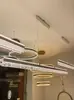 Candelabro para restaurante, lujo minimalista moderno, tira larga para mesa de comedor y barra de bar, nuevo modelo 2024, accesorio de iluminación de diseñador Zhongshan