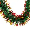 Decoración Navideña Cuchillo Curvo con Bordes de Colores, Guirnalda, Tiras de Colores, Tiras de Lana, Suministros Festivos, Celebraciones de Fiesta, Venta al por Mayor de Fabricantes