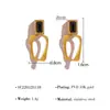 Brincos geométricos tridimensionais retrô simples temperamento Coringa design de alta qualidade brincos retangulares de zircônia em estoque atacado