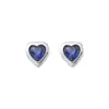 Pendientes de Plata de Ley 925 con Forma de Corazón y Circonita para Mujer, Mini Tachuelas de Personalidad Simples y Compactas con Cierre de Rosca E9680