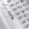 Joia de diamante para unha em formato de diamante cristal branco cor transparente fundo pontiagudo machadinha torta gotas d'água borboleta retangular broca de unha