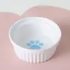 Tigela Dupla Cerâmica para Gatos, Tigela de Água com Proteção de Pescoço, Boca Inclinada Elevada, Tigela de Comida para Gatos, Tigela de Água, Tigela para Pets, Acessórios para Pets