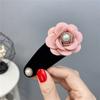 Corea del Sur Red rosa flor hecha a mano BB clip horquilla rosa simple Perla todo-fósforo flequillo horquilla joyería al por mayor