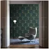 Papel Pintado Verde Retro Sala de Estar Americana Dormitorio Revestimiento de Pared Moda Europea Lujo Ligero Papel Pintado Hotel B&B Revestimiento de Pared Esmeralda