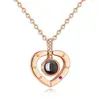 Collar de Proyección 100 Idiomas Te Amo Colgante Collares Para Amante Novia 2024 Creativo Pareja Romántico Joyería Regalos