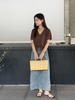 [Gran Venta Oferta Grande Mediana] Cardigan Coreano Verano 2024 Suéter Tejido Top Manga Corta Camiseta para Mujer 65353