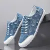 Mocasines de suela plana, estilo nuevo transfronterizo 2026, zapatillas de lona de mezclilla desgastada y rota, zapatos de conducción ligeros, zapatos casuales sin cordones