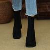 Botas Cálidas 2026 con Botas Martin Versátiles de Moda de Suela Gruesa y Tacones Gruesos Elegantes para Faldas en Otoño e Invierno