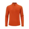Camiseta Térmica de Polar Cálido 260g con Media Cremallera y Manga Larga para Otoño e Invierno, Top de Moda para Deportes al Aire Libre y Viajes Diarios, Capa Base
