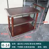 Carrito de Comedor Comercial KTV de Hotel de Tres Niveles de Acero Inoxidable y Vidrio Carrito para Bebidas Carrito de Entrega de Comida para Salones Privados de Restaurante Carrito de Mano para Pasteles