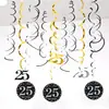 Festa de Aniversário Decorações Espirais Penduradas de PVC com 12 Peças para 30º, 40º, 50º, 60º Aniversário Decoração de Ambiente Pingentes Internos