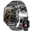 Nuevo reloj inteligente transfronterizo, con pantalla cuadrada, llamadas Bluetooth y batería de gran capacidad, diseñado para hombres