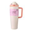Taza Termo de Acero Inoxidable 304 Transfronteriza Gran Capacidad 40oz Asa Taza de Hielo Portátil para Coche Taza de Coche con Popote