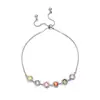 Pulseira de Latão com Flor de Folha, Zircônia Cúbica e Pérola, Estilo Europeu e Americano Transfronteiriço, Estilo Elegante e Moderno para o Dia a Dia