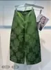 Novas Calças Cropped Casuais Jacquard Embossado Estilo Chinês para Mulheres, Novidade de Outono Cintura Alta Soltas Emagrecedoras Harem Perna Larga com Patchwork