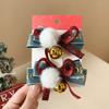 Pinza para el pelo de estrella roja de Año Nuevo y Navidad, pinza lateral de bola de pelo para flequillo, accesorios para el pelo para vestirse