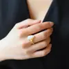 Anillo de Jade de Calabaza Natural, Exquisito Anillo de Jade Hetian para Mujer, Anillo Fresco y de Moda para Mujer, Anillo Abierto, Plata S925