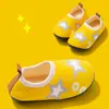 Zapatos Calcetín de Piso de Invierno para Niños y Niñas, Zapatos de Casa Suaves Antideslizantes de Suela Blanda para Interiores, Zapatos de Algodón Aislados con Cobertura en el Talón