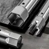 Llave de vaso - Una llave hexagonal hueca de doble extremo que ahorra energía, una herramienta de reparación versátil adecuada para instalar grifos y herrajes (plata)
