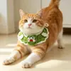 Conjunto tejido popular transfronterizo para gato mascota, sombrero, disfraz de fiesta para perro, decoración de primer cumpleaños para cachorro, babero