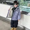 Jaqueta Espessa com Forro de Fleece para Meninos 2026 Novo Estilo Macacão de Esqui de Inverno Infantil Parka Quente para Menino Lindo Bebê