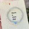 Gelatina de Leche de Coco Piedra Ojo de Gato Original Diseño Retro de Nicho Pulsera Versátil de Tipo Hielo con Cuentas Estilo Chino de Gama Alta