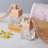 Botella de Fragancia para Coche Transparente Tipo Cubo de Agua con Correa para Colgar, Botella de Perfume para Coche, Botella de Aceite Esencial para Aromaterapia, Botella de Perfume
