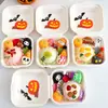 Caixa de Almoço de Polpa de Halloween Decoração de Bolo Fantasma Engraçado Demônio Abóbora Pom-pom Chapéu Pequeno Acessórios de Inserção