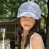Boné de Baseball com Patch de Letra Retrô para Mulheres, Versátil para Primavera e Verão, Chapéu de Sol para Exterior, Estilo Coreano Ins, Chapéu de Proteção Solar, Tendência